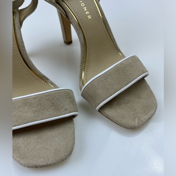 Etienne Aigner Tan Suede Strappy Heels - Size 6 - N234-11 - Picture 6 of 8